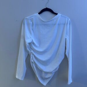 Twisted White Long Sleeve Top
